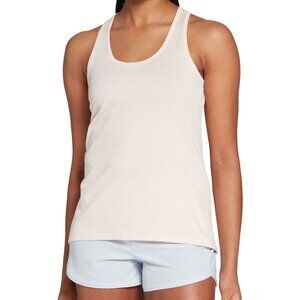 SOILED CALIA Womens Cross Back Mesh Detail Tank Top Pink Size S $40 FF361